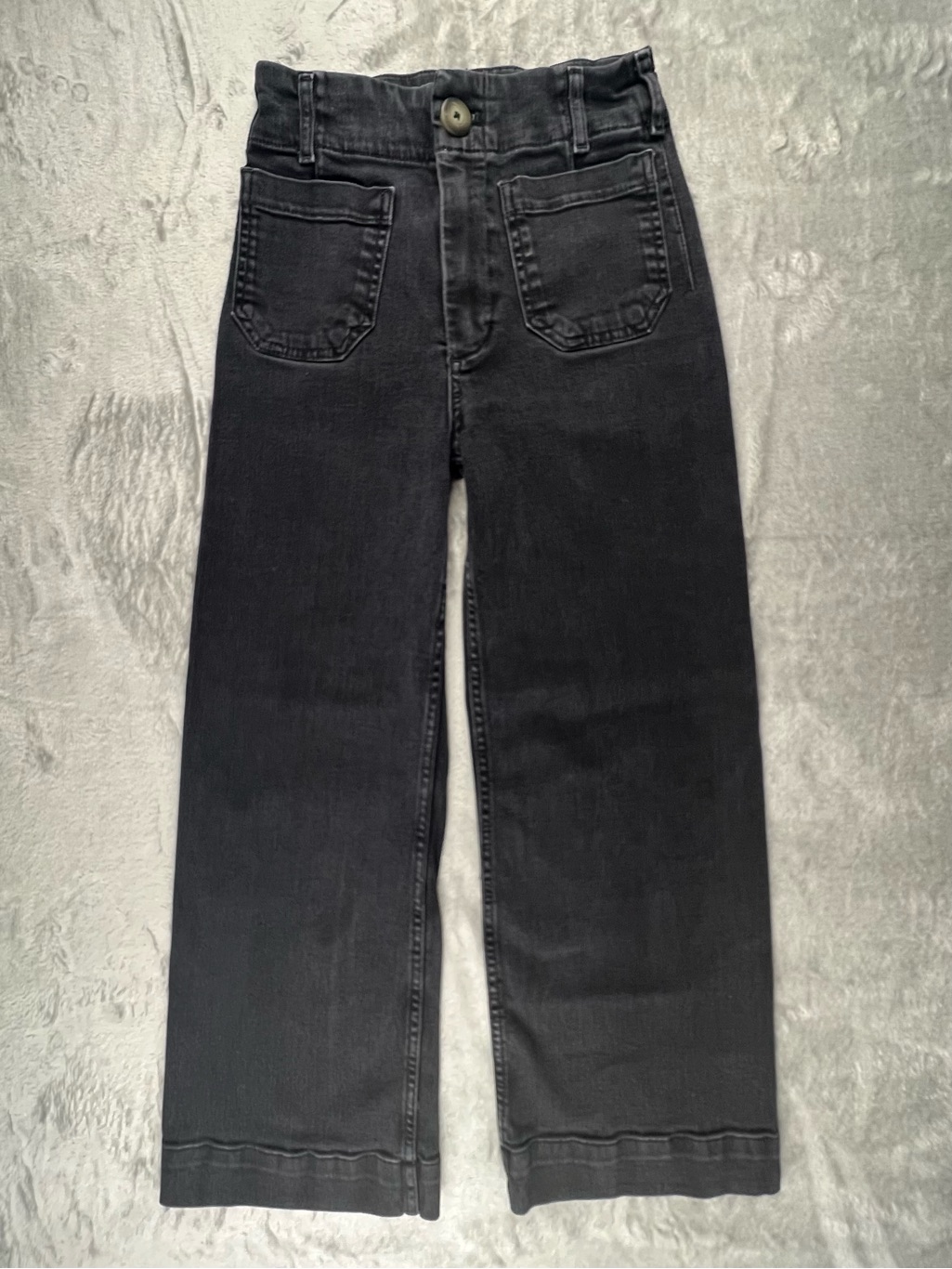 Maeve The Colette Jeans Womens 25 Black High Rise Wide Leg Denim Stretch